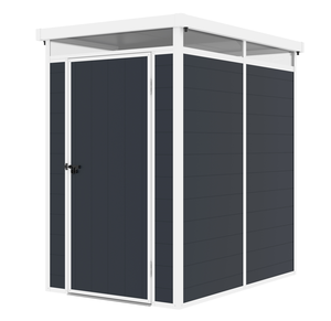 Hangar <span class=keywords><strong>de</strong></span> stockage en plastique étanche à structure en aluminium et acier galvanisé <span class=keywords><strong>de</strong></span> 4x6 pieds avec gouttières et puits <span class=keywords><strong>de</strong></span> lumière bâtiment <span class=keywords><strong>de</strong></span> <span class=keywords><strong>jardin</strong></span> - Product Image 4