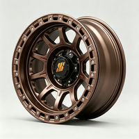 Jantes tout-terrain forgées Beadlock bronze mat 17x8.5 17x9 6x139.7 5x127 en alliage pour Toyota Isuzu D-MAX Nissan Maxus Dodge