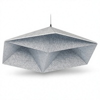 Panneau acoustique à facettes en origami, feutre polyester PET, absorbeur de son suspendu, panneau suspendu au plafond pour bureau, salle