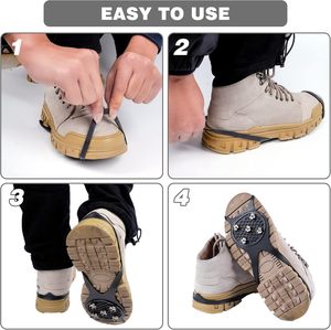 Crampones Antideslizantes con Púas para Hielo y Nieve, para Zapatos y <span class=keywords><strong>Botas</strong></span>, con 5 Púas de Acero - Product Image 6