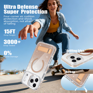<span class=keywords><strong>Funda</strong></span> <span class=keywords><strong>Transparente</strong></span> de Lujo LeYi Anticaídas con Soporte Magnético a Prueba de Golpes para <span class=keywords><strong>iPhone</strong></span> 17 16 15 14 13 <span class=keywords><strong>12</strong></span> 11 Pro Max Plus - Product Image 2