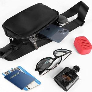 Custom Classic Logo Zipper Nylon Waterproof Fashion <b>Pillow</b> Shape Chest Bag Outdoor Sports Running Crossbody Unisex Fanny Pack - Product Image 5
