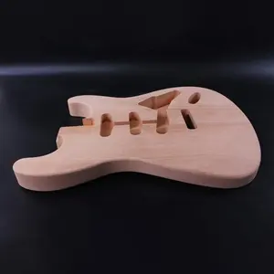 Corps de guitare en acajou non fini, style Stratocaster, pièce à personnaliser en DIY - Product Image 3