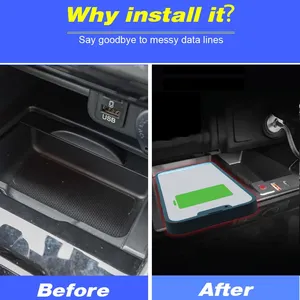 ที่ชาร์จไร้สาย Qi สำหรับรถยนต์อุปกรณ์เสริม Mitsubishi <span class=keywords><strong>Xpander</strong></span> แผ่นชาร์จโทรศัพท์อย่างรวดเร็วอะไหล่รถยนต์2017-2023 - Product Image 3