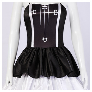 <span class=keywords><strong>Costume</strong></span> <span class=keywords><strong>da</strong></span> Principessa <span class=keywords><strong>Pirata</strong></span> per <span class=keywords><strong>Donna</strong></span> Adulta, Abito Bianco e Nero con Cappello per Halloween AOKG-008 - Product Image 6