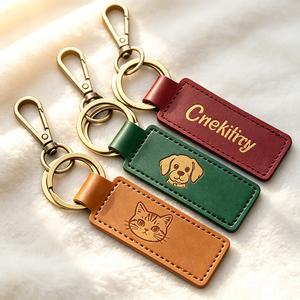 Vintage PU Leather <b>Key</b> Strap Custom Logo Metal Swivel Hook Leather Keychain Car <b>Bag</b> Hanging Ornament Wholesale - Product Image 3