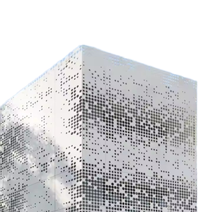 Panneaux de revêtement mural en aluminium perforé, panneaux en métal ondulé perforé en aluminium, façade décorative - Product Image 1