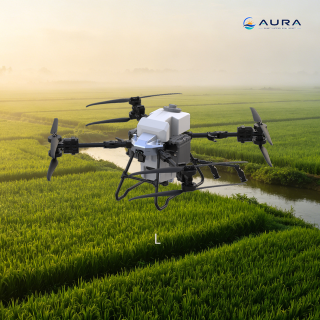 AURA ST-C120 Heavy-Duty Intelligent Foldable Agricultural Drone Crop Protection Fertilizer Spreading High Productivity OEM ODM