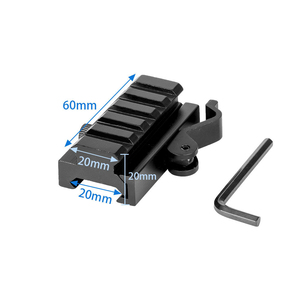 60mm 5 Slots Quick Release Mount Adapter 20mm Interface Aluminum Alloy Outdoor Hunting Tactical <b>Bracket</b> - Product Image 5