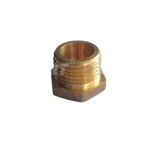 Tubomart Brass Fitting Connector BSP NPT Thread 1 inch brass pipe fittings male end plug for water plumbing supply