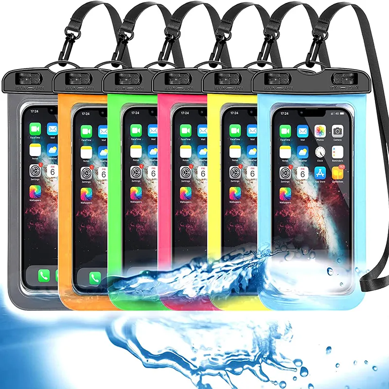 KATY Outdoor Sports Plastic cheap beach water proof pvc cell phone case pouch waterproof mobile phone bags for cell phones