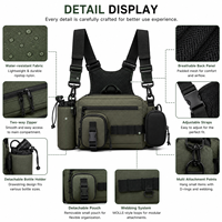 Sac de poitrine modulaire Gorpcore léger en nylon Ripstop avec porte-bouteille pour la randonnée, la ville et les voyages