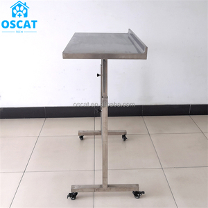 Table élévatrice <span class=keywords><strong>vétérinaire</strong></span> OSCAT en acier inoxydable 304 ET-39, anti-corrosion, réutilisable, hauteur réglable, roues, utilisation facile, chirurgicale - Product Image 3
