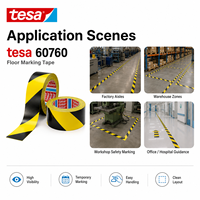 Ruban de signalisation temporaire tesa 60760, 0,15 mm x 50 mm x 33 m, pour le marquage des usines, entrepôts, ateliers et chantiers
