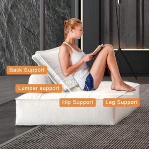 लिविंग रूम के लिए हटाने योग्य बैक कुशन नरम कपड़े सोफे के साथ मॉड्यूलर अनुभागीय सोफे सोफे बिस्तर - Product Image 4