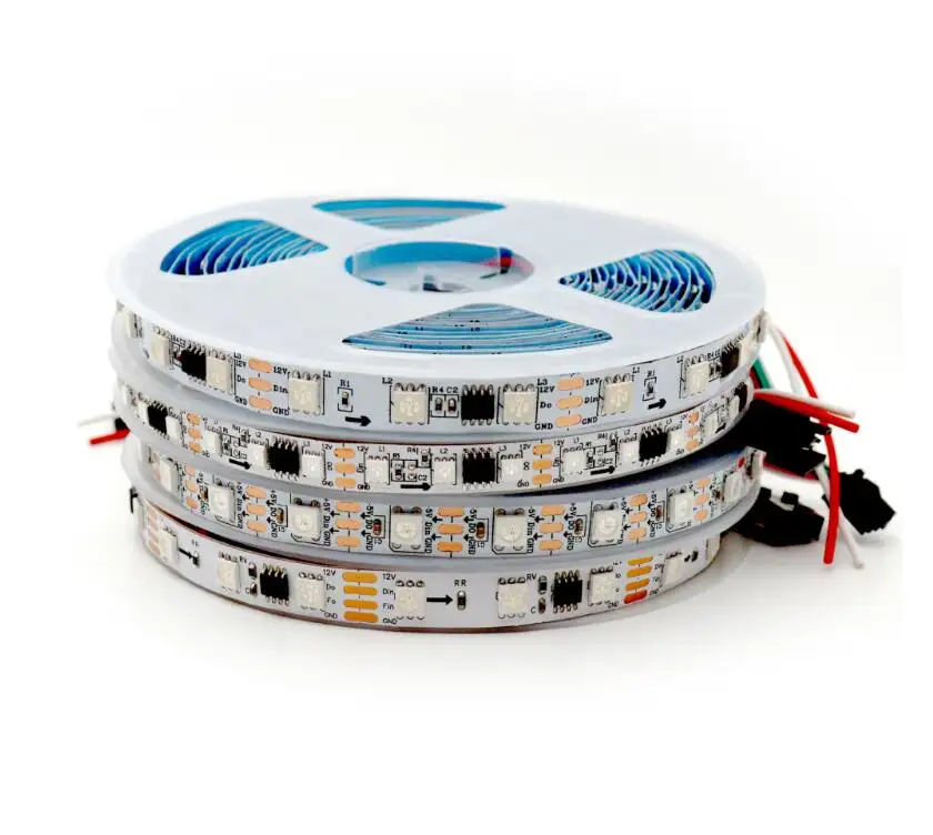 Ws2811 Ws2813 5050 smd Individuell adressierbarer LED-Streifen Rgbw Ws2812B 30/60/144 LED-Pixel-Streifen band Licht Schwarz Weiß PCB DC5V