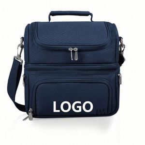 Custom Eco Reusabl Double Compartment Insulated Cooler Lunch Bag Outing Picnic Cooler Bag for Work Office Picnic - Product Image 1