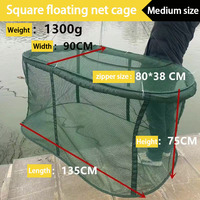 Sac de rangement portable en nylon durable pour filet de pêche, pochette légère en maille pour la plongée, cage de collecte de poissons, équipement de pêche au sol