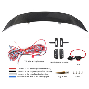Aileron arrière électrique réglable en fibre de carbone pour <span class=keywords><strong>Tesla</strong></span> <span class=keywords><strong>Model</strong></span> <span class=keywords><strong>3</strong></span> <span class=keywords><strong>Model</strong></span> Y, montage par perçage, sans éclairage - Product Image 4