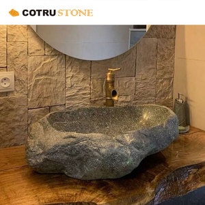Natural Surface Cobble Rough <strong>River</strong> <strong>Stone</strong> for Bathroom Sink Washing Basin - Product Image 4