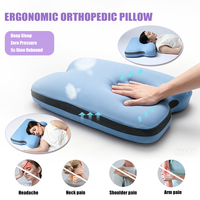 Oreiller ergonomique en mousse à mémoire de forme à récupération lente, avec protection cervicale et côtés en maille respirante pour un sommeil optimal