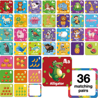 Groothandel 72 Kinderpuzzel Matchende Kaarten Vroeg Onderwijs Cognitief Speelgoed Baby Offset Gedrukt Ecologisch Luxe Papier