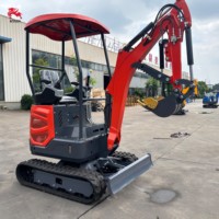 Mini-excavatrice domestique de 1,8t, 2t, 3t pour le creusement de fossés et les travaux de construction, avec diverses outres auxiliaires et moteur de translation intégré
