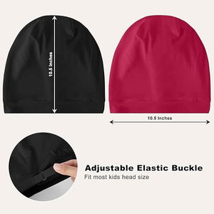<span class=keywords><strong>Bonnet</strong></span> en satin doublé pour enfants, <span class=keywords><strong>bonnet</strong></span> en soie souple pour cheveux naturels, <span class=keywords><strong>bonnet</strong></span> de sommeil réglable, <span class=keywords><strong>bonnet</strong></span> à rabat pour enfants - Product Image 5