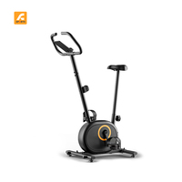 Vélo d'exercice vertical à résistance magnétique avec design silencieux, surveillance de la fréquence cardiaque et programmes d'entraînement pour la maison et le bureau