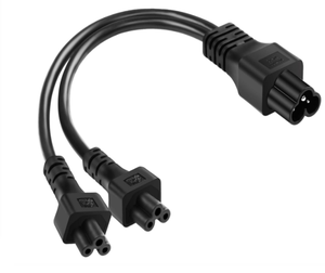 Cable de extensión divisor Y IEC 320 C6 macho a C5 + C13 Cable adaptador de enchufe hembra Cable de alimentación de CA suministros de Cable de plomo para Cable de ordenador portátil - Product Image 3