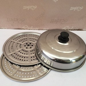 Stainless Steel Double Layer <b>Steamer</b> 24-40Cm With Lid For Gas And Induction Cookers Household Multi Layer <b>Steamer</b> Pot - Product Image 3