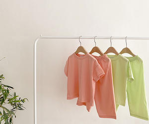 Vêtements pour enfants tendance, ensemble de vêtements pour bébé de haute qualité 2 pièces, ensembles de vêtements pour bébé de couleur unie, mignons - Product Image 3