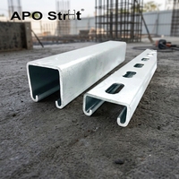Supports muraux pour auvents en acier au carbone Q235 AiSi, profilés en C, galvanisés à chaud, résistants aux tremblements de terre (perforés), services de soudage et de découpe
