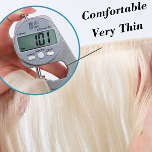 Extensiones de Cabello Humano Virgen con Cinta Adhesiva, Cutícula Intacta, Suaves y Lisas, Doble Trama, Sin Enredos, Sin Cabello Dañado - Product Image 1