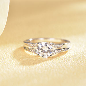 Anillo de Filigrana de Plata de Ley 925 Personalizado Kirin con Moissanita GH de 10 Quilates, Joyería de Plata para Mujer para Boda - Product Image 3