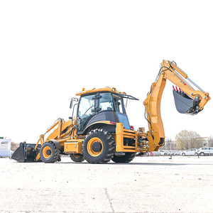מעמיס backhoe תכליתי עם מצורף להב שלג עבור הסרת שלג בעבודת בנייה בחורף - Product Image 3