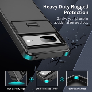 Coque de téléphone en gros pour <span class=keywords><strong>Google</strong></span> <span class=keywords><strong>Pixel</strong></span> <span class=keywords><strong>7</strong></span> <span class=keywords><strong>Pro</strong></span> Sliding Camshield TPU + PC Phone Case - Product Image 3