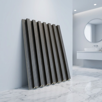 Panneaux de grille WPC en bambou à grain de bois co-extrudés, anti-moisissure et insonorisés pour la décoration de fond de télévision dans le salon