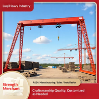 Grue portique électrique télécommandée sur rail, personnalisée, de 10 à 20 tonnes, pour extérieur, avec hauteur de levage de 9 m