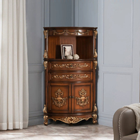 Armoire en bois de style américain et européen avec tiroirs de rangement, une armoire de rangement luxueuse au style élégant