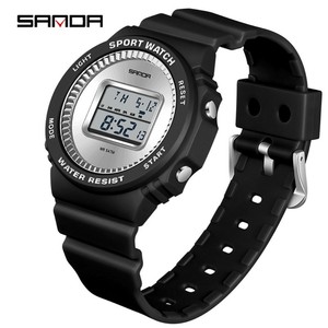 Montre numérique sportive multifonctionnelle unisexe SANDA 2204, étanche avec compte à rebours, mode veille et affichage lumineux - Product Image 1
