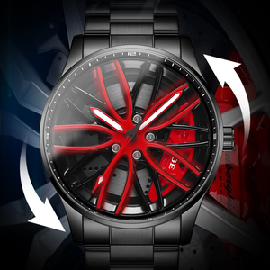 LIGE LG89177 Montre de volant de voiture pour homme Rotating 3D Sports <span class=keywords><strong>Car</strong></span> Men Watches Quartz Waterproof Wheel Wristwatch Reloj - Product Image 2