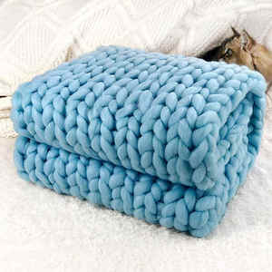 Luxury Handmade Heavy Chunky Knitted for Weighted <strong>Blanket</strong> Super Thick and Warm Cozy <strong>High</strong> Quality Modern Style - Product Image 4