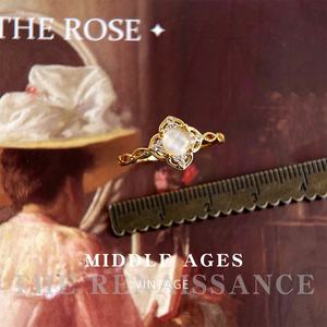 Anello Vintage in Rame Stile Corte Francese Medievale con Zirconi, Elettroplaccato, Regolabile, per Dito Indice - Product Image 4