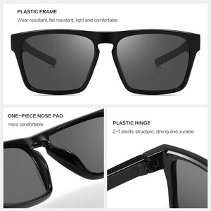 Nuevas gafas de sol cuadradas para hombre con protección UV400, polarizadas, antirreflejos, montura de PC, lentes TAC para conducir, viajar y atuendos de moda. - Product Image 5