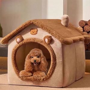 Casa Plegable Moderna de Lujo para Mascotas con Diseño Desmontable, Cama Lavable de Poliéster para Mascotas Pequeñas, Uso Interior/Exterior - Product Image 2