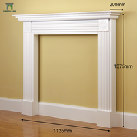 Contour de cheminée en MDF peint en blanc, vente en gros |   Cheminée murale moderne au gaz/électrique pour salon, MOQ 50 EU Timberlume