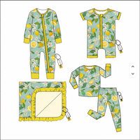 Combinaison bébé en bambou à manches longues, imprimé fruits, durable et extensible, pour usage quotidien, collection automne/hiver, best-seller personnalisé