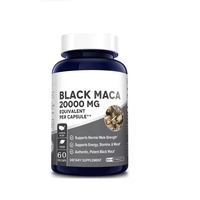 Extrait naturel puissant de Maca noire, compléments alimentaires à base de plantes pour la force masculine, favorisent la puissance, l'endurance et l'équilibre de l'humeur chez l'adulte, 60 capsules