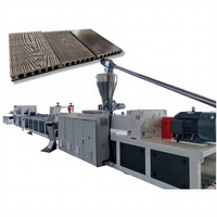 Machine d'extrusion haute puissance SJSZ à double vis conique contrepoussée pour profilés de terrasses et persiennes en PE, PP, WPC